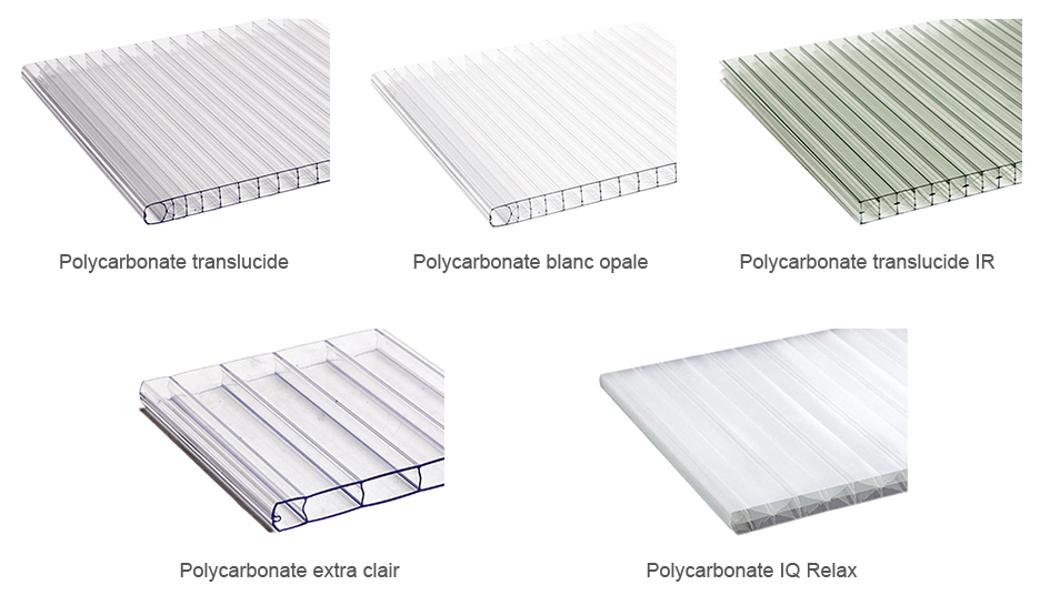 Couleur des toits des pergolas en polycarbonate